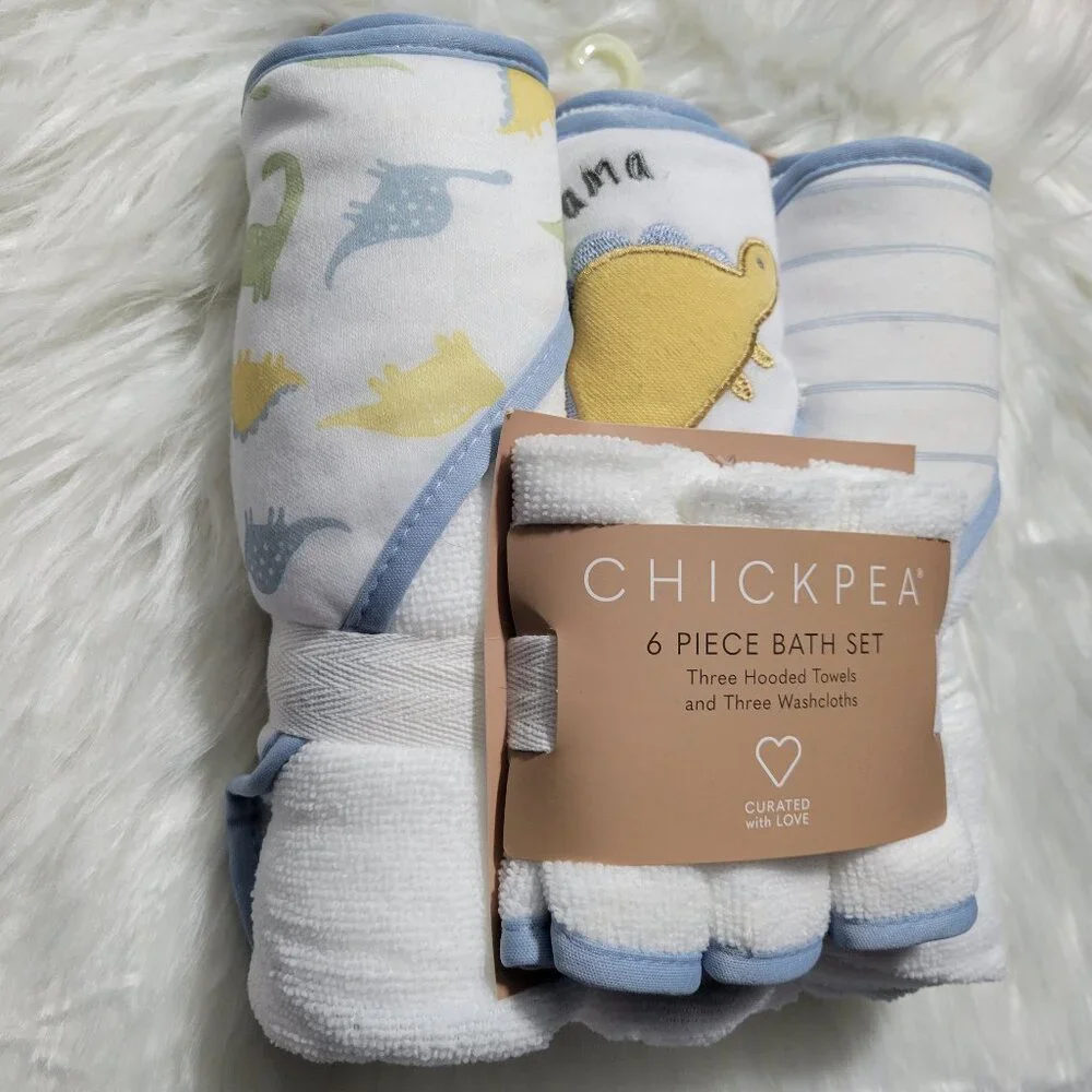 ChickPea 6 Piece Dinosaur Themed Bath Set